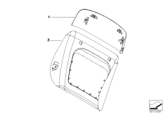 Individ. rear panel, leather comfort seat