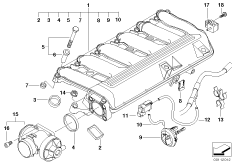 Intake manifold-AGR — Vacuum-controlled