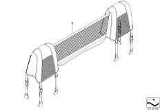Wind deflector textile, folding