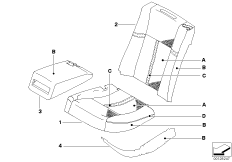 Ind. comfort seat Klima-Leather, U6 rear