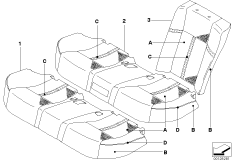 Ind. basic seat Klima-Leather, U6 rear