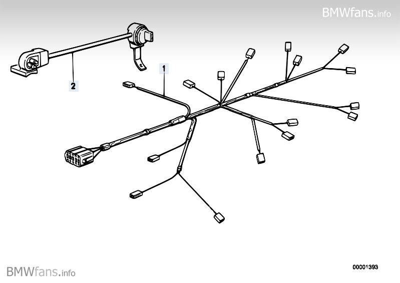 Engine wiring harness BMW 3' E30, 320i (M20) — BMW parts catalog