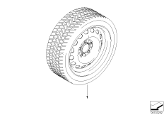 Winter wheel & tyre, steel