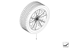 Radial spoke 50 complete winter wheel