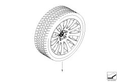 Radial spoke 118 complete winter wheel
