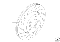 Тормозной диск вентилир. с отверстиями