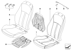 Basic seat upholstery parts