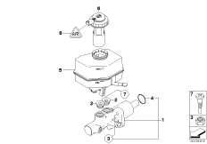 Brake master cylinder/expansion tank