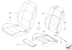 Sports seat, cover/pad