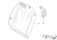 Rear panel, basic seat and sports seat
