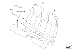 Individual cover, seat, rear, leather