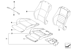 Sports seat upholstery parts