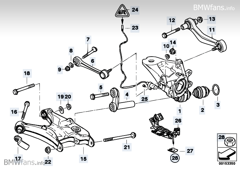 Bmw x5 rear suspension diagram #4