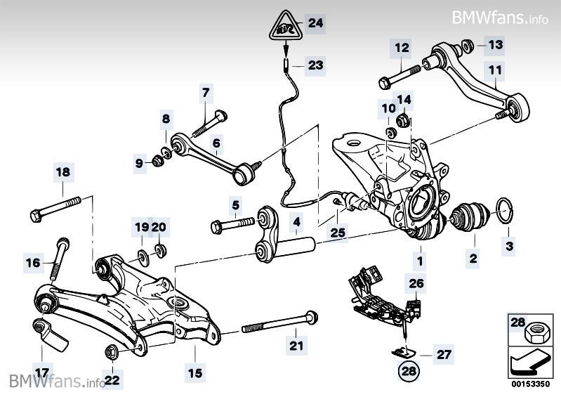 Bmw x5 rear suspension parts #6