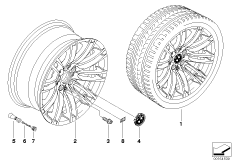 BMW alloy wheel, M double spoke 219