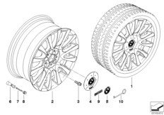 BMW LA wheel, V-spoke 265, individ.