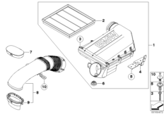 Suction silencer/filter cartridge