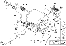 Fuel tank/attaching parts