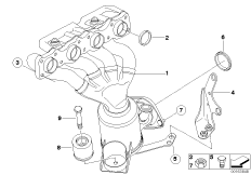 Exhaust manifold with catalyst