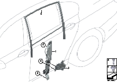 El.rear door window lifting mechanism