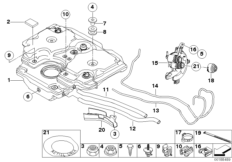 SCR reservoir/mounting parts