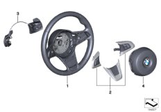 Sport steering wheel, airbag, w/ paddles