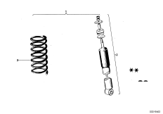 Shock absorber/coil spring/attach.parts