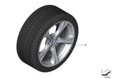 Winter wheel and tyre, star spoke 276