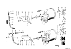 Brake master cylinder w.power brake unit