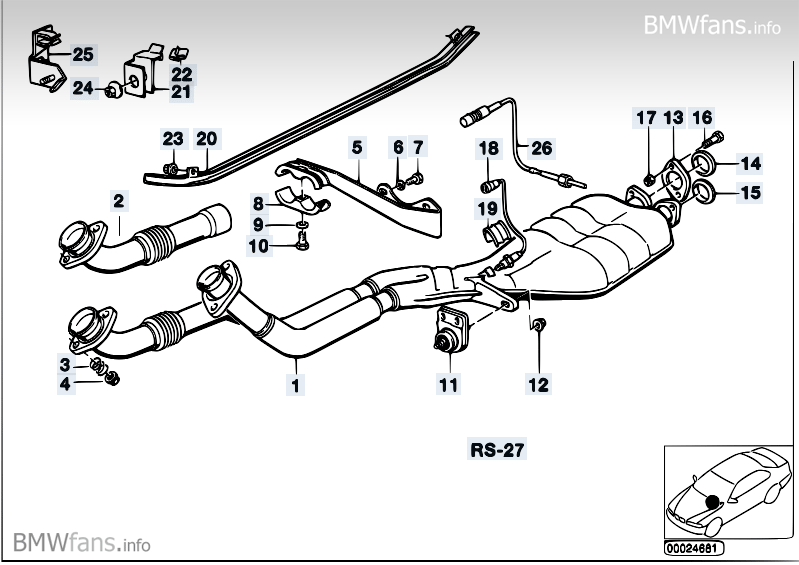 Bmw e34 535i exhaust system #5