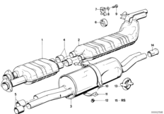 Exhaust assembly without catalyst