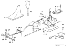 Gear shift parts, automatic gearbox
