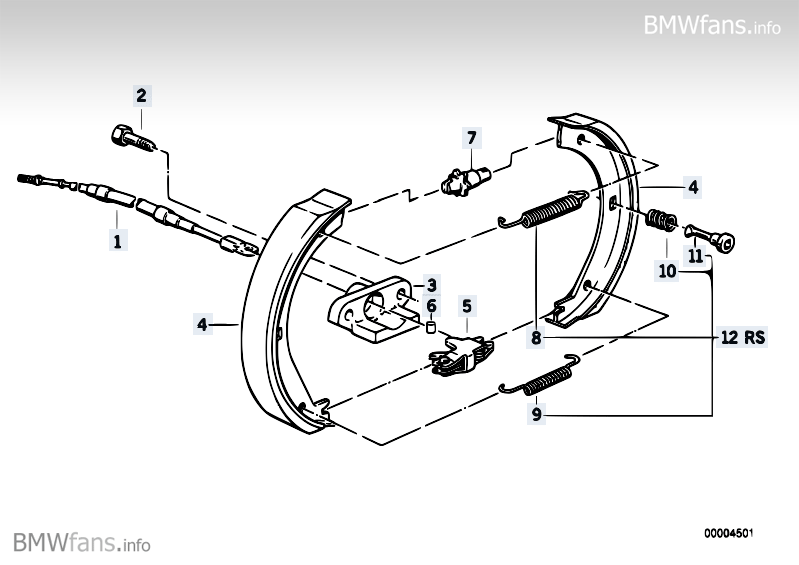 Handbremse einstellen am BMW 3er E46, Grundeinstellung