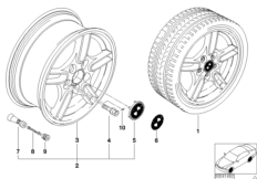 BMW LA wheel, M parallel spoke 66