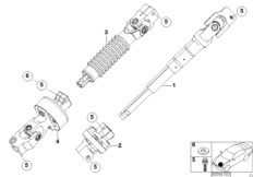 Steer.col.-lower joint assembly