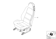 Mechanically adjustable front seat