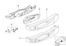 Sports seat, seat actuation, single parts