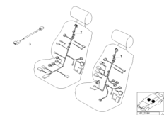 Electr.adjust.contour seat wiring set