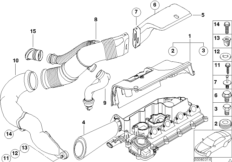 Suction silencer/filter cartridge