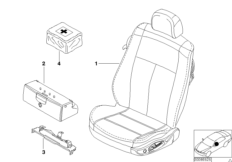 Electrically adjustable front seat