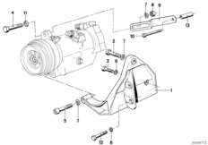 Klimakompressor-Anbauteile/Riementrieb