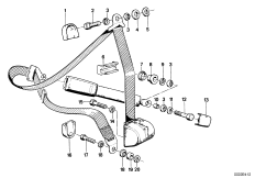 Front safety belt mounting parts